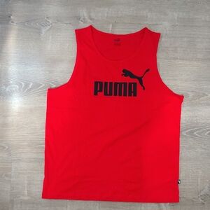 Puma Red Tank with Black Logo